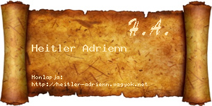 Heitler Adrienn névjegykártya